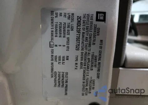 2007 Chevrolet Equinox Ls из США, поврежденный, VIN 2CNDL23F776077529